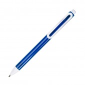 Ручка с логотипом пластиковая автоматическая с фигурным зажимом