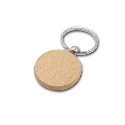 Брелок дерев'яний круг з покриттям 40 мм з логотипом Фото 2