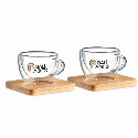Набор для эспрессо BELIZE с двойными стенками 2 чашки по 90 мл для Вашего Логотипа