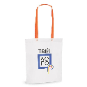 Эко сумка для покупок с цветными ручками для вашего лого 330х390х80
