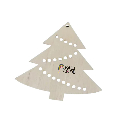 Деревянная новогодняя заготовка из фанеры Елочка с индивидуальным лого 9см