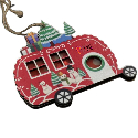 Дерев'яні новорічні іграшки з підсвічуванням 105х95х10мм. Фургон під ваше лого Фото