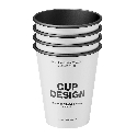 Паперовий стаканчик одношаровий чорний всередині 400 мл з нанесенням логотипу Фото 2
