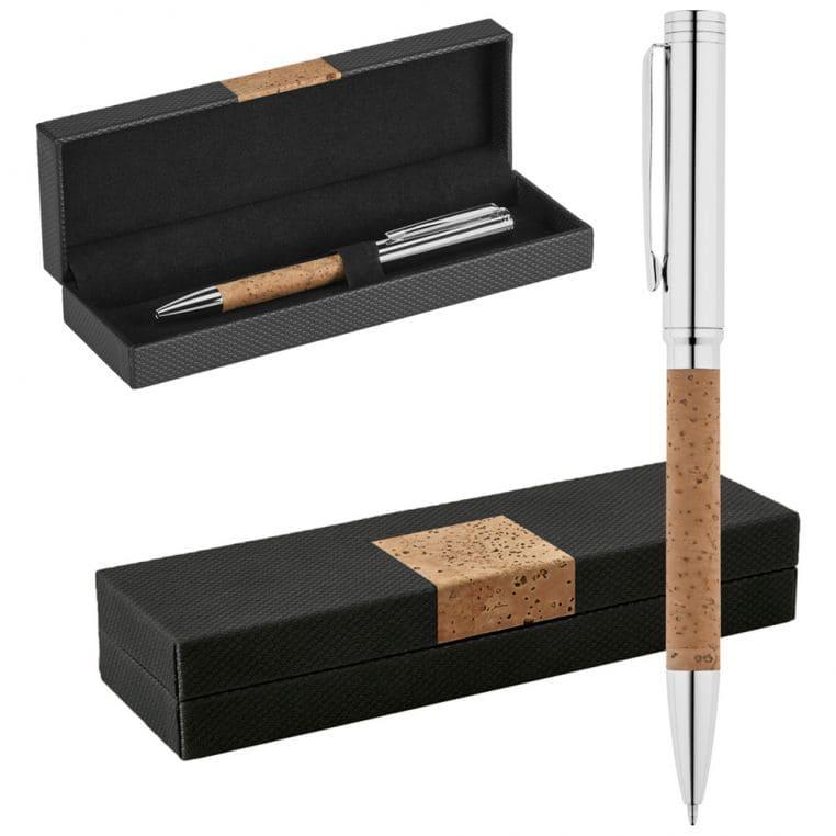 ЕКО ручка коркова Cork в футлярі з логотипом