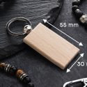 Брелок деревянный прямоугольный 30х55 мм с логотипом Фото 6