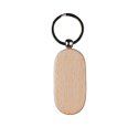 Брелок дерев'яний овал 65х32мм з логотипом Фото 3