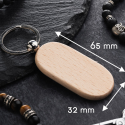 Брелок дерев'яний овал 65х32мм з логотипом Фото 6