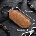 Брелок для ключів корковий з кільцем овальний 32мм 68х33мм з брендованим лого Фото 6