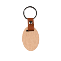 Брелок дерев'яний овальний 56х37мм під брендування вашим логотипом Фото 3