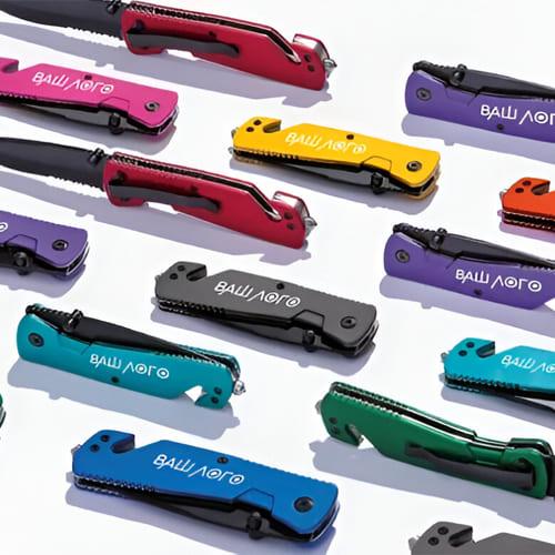 Ніж кишеньковий, 3 функції, soft-touch для друку вашого логотипу