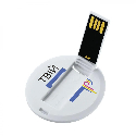 Флешка круглая, белая на 64Гб диаметром 43 мм для печати вашего логотипа