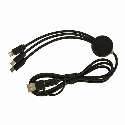 Дата-кабель PULSE 120 см з перехідниками Type-C, Lighting, Micro-Usb, USB та підсвідкою лого