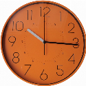 Годинник настінний пластиковый Optima FLASH помаранчевий з логотипом 31.5 см Фото 2
