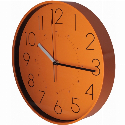 Годинник настінний пластиковый Optima FLASH помаранчевий з логотипом 31.5 см Фото 4