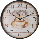 Годинник настінний пластиковий Optima CAFFELATTE з логотипом 31.5 см Фото