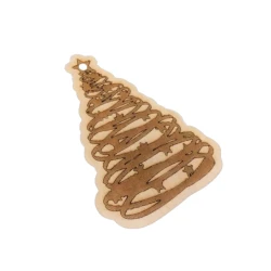 Дерев'яна новорічна заготовка із фанери з вашим логотипом 9х7см