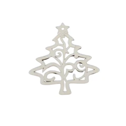 Дерев'яна новорічна заготовка із фанери Ялинка з вашим логотипом 9см