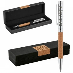 ЕКО ручка коркова Cork в футлярі з логотипом
