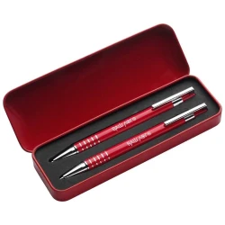 Набір алюмінієвий (ручка + олівець) чорне чорнило з логотипом