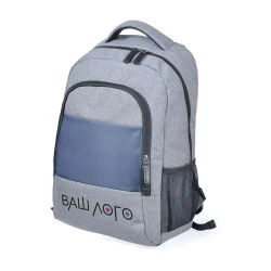 Серый с синей вставкой рюкзак для ноутбука 15” Accord под ваше лого