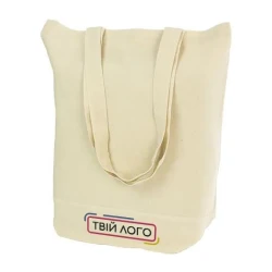 Сумка хлопковая BelMondo с карманом, цветным дном и ручками 70 см 40x15x45 см с лого