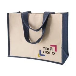 Сумка джутовая LaPalma с боковой частью из конваса 42х19х33 см с Вашим лого