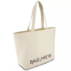 Эко-сумка из хлопка 210 г/кв.м 50х14х38 см с логотипом