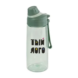 Пляшка для напоїв пластикова напівпрозорий корпус Solano з логотипом 670 мл