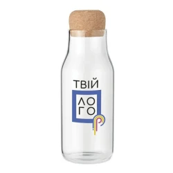 Пляшка з боросилікатного скла з корковою кришкою OSNA 600 мл для друку вашого логотипу