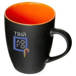 Чашка керамическая с логотипом 'Ваканда' 350 мл матовая снаружи глянцевая внутри