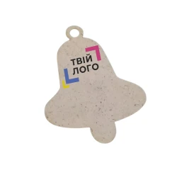 Деревянная новогодняя заготовка с логотипом под роспись Колокольчик ДВП 9х7 см