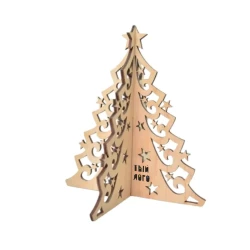 Деревянная новогодняя заготовка Ёлка Фанера с логотипом 16х14см