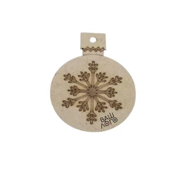 Деревянная новогодняя заготовка с логотипом ДВП 9х8 см