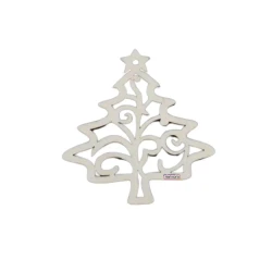 Деревянная новогодняя заготовка из фанеры Елочка с вашим логотипом 9см