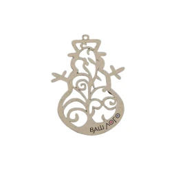 Деревянная игрушка с  логотипом Снеговик 9см ДВП