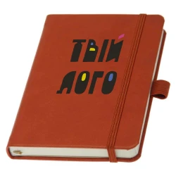 Записная книжка Туксон А6 с кожзама (Ivory Line) листы цвета слоновой кости, плотность - 80 г/м² с логотипом