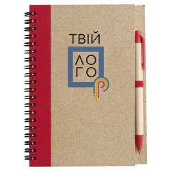 ЭКО блокнот + ручка 60 л с вашим логотипом