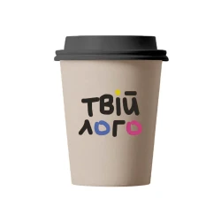 Бумажный стаканчик классический однослойный 340 мл с лого