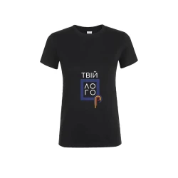 Приталена жіноча футболка SOL'S Regent women з логотипом