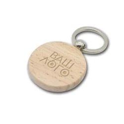 Брелок деревянный круглый из лого 40 мм