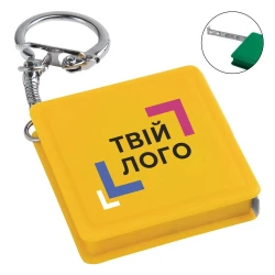 Брелок-рулетка 1 м с логотипом 40х40 мм