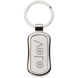 Брелок металевий округлої форми з кільцем для ключів під ваше лого