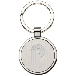 Брелок металевий Ø35 мм з логотипом