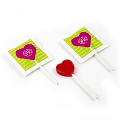 Льодяник на паличці Heart з логотипом 8 г