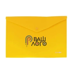 Папка-конверт А4 непрозрачная на кнопке с лого
