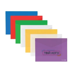 Папка-конверт А3 прозрачная на кнопке с Вашим лого