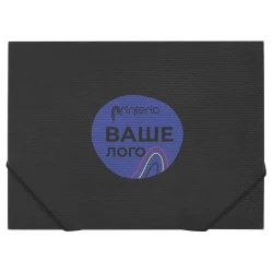 Папка пластиковая А3 35 мм фактура бриллиант на резинках с печатью логотипа