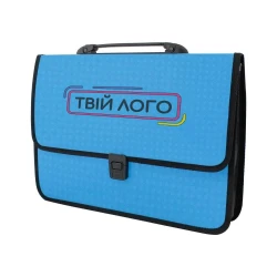 Портфель пластиковый A4 Economix на застежке, фактура  с логотипом