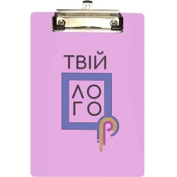 Планшет пластиковый с прижимом и подвесом А5 с лого компании
