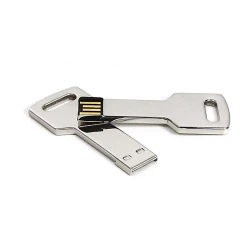 Флешка металева USB 2.0 у вигляді ключа з вашим лого 64 Gb